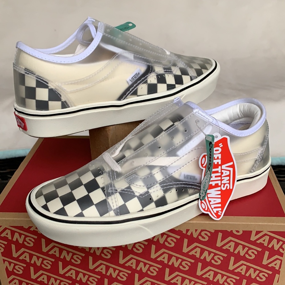 VANS COMFYCUSH SLIP-SK CHECKERBOARD BLACK/WHITE WM - Picture 5 of 13